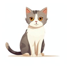 an AI Image Generator, cat in flat design style
