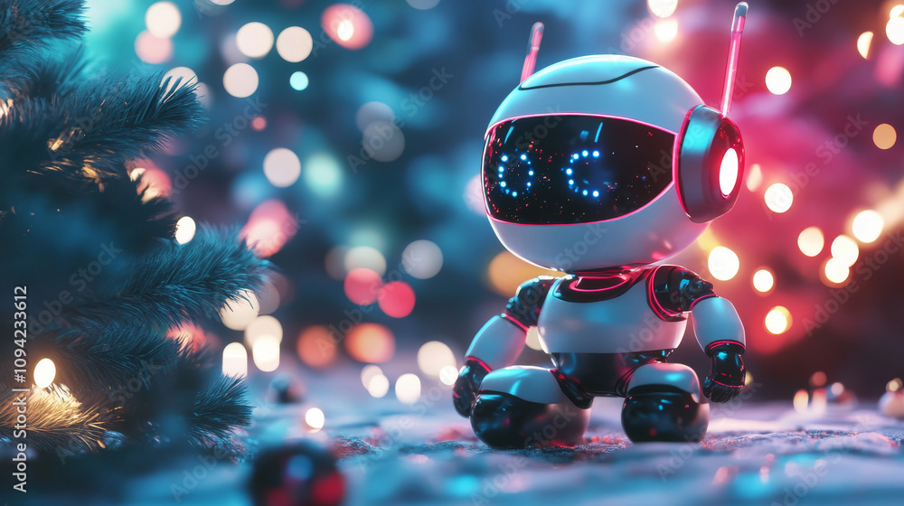 Poster ai robots are changing the digital world. this 3d image shows how artificial intelligence is revolut