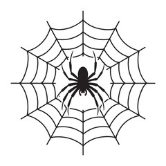 Obraz premium Halloween spider net vector icon.