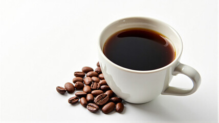 Fototapeta premium cup of coffee with beans