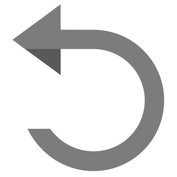 grey circular arrow without background