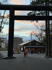 Sight-seeing street view in Japan. Traveling with bag packer in Osaka, Sapporo and Tokyo