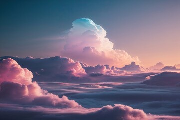 Vibrant Gradient Cloud Effects for Dreamlike Landscapes and Atmospheric Backdrops