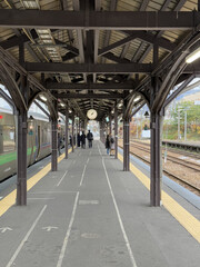 Sight-seeing street view in Japan. Traveling with bag packer in Osaka, Sapporo and Tokyo