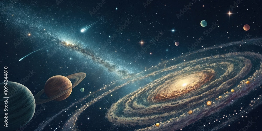 Poster cosmic twinkle a cosmicthemed webpage with a swirling animated border of glimmering stardust that ge