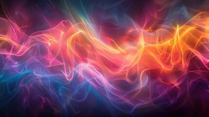 Fototapeta premium Abstract colorful smoke waves.