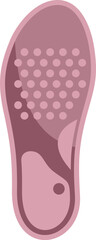Pink orthopedic insole providing arch support for comfortable walking and relief from foot pain