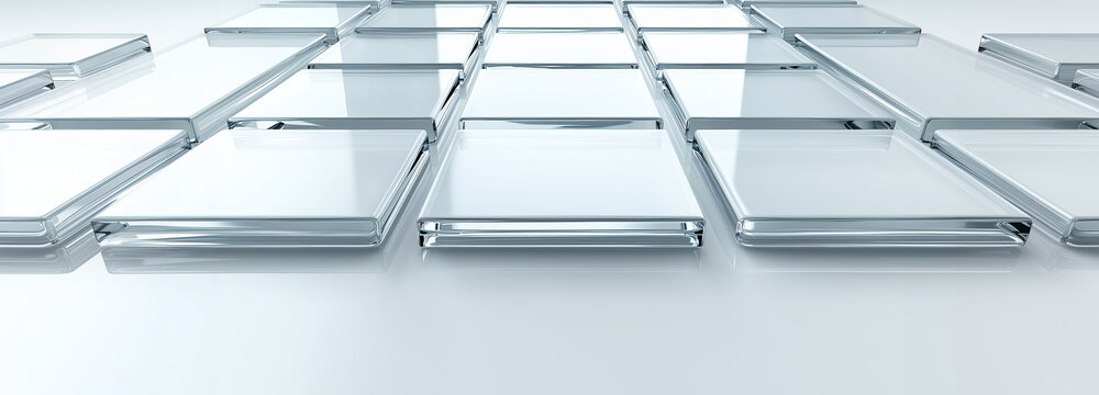 White clean title screen , abstract background.