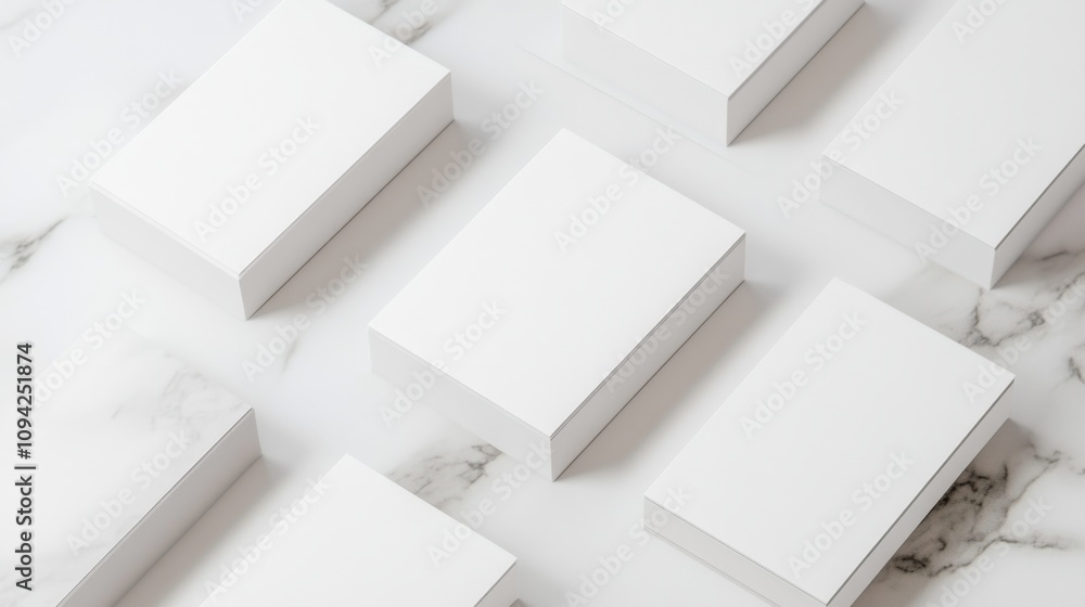 Poster creative workspace setup minimalist design business card mockup elegant environment top-down view pr