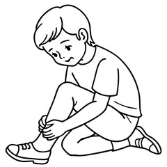 child suffering from foot pain