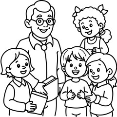 children and teachers