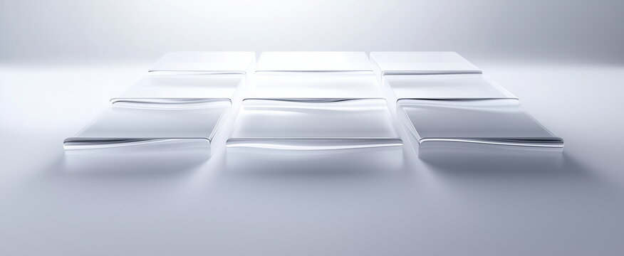 White clean title screen , abstract background.