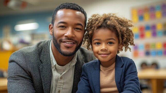 braille literacy, a young child is being taught braille by a teacher in a classroom with braille alphabet posters displayed
