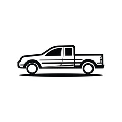 Silhouette Pickup Truck Icon