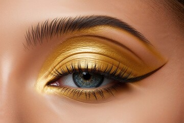 Obraz premium vibrant gold dreamy fog contour