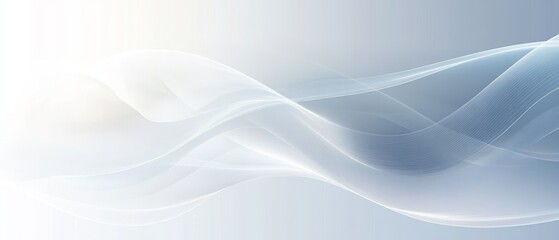 Obraz premium Abstract Digital Background with Flowing Particles and Waves in Light Blue and White Futuristic Design