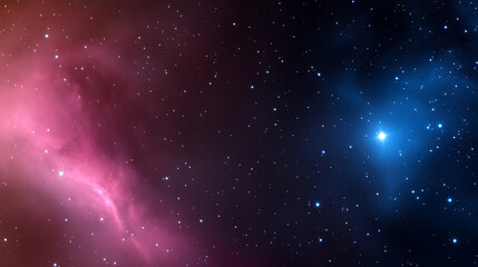 Fototapeta premium Celestial Dance: Cosmic Nebulae in a Starry Night