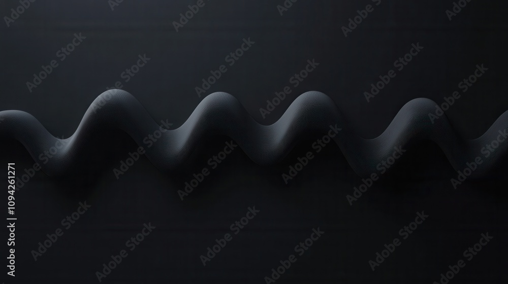 Poster a textured, wavy shape appears against a dark background, creating a sense of depth and intrigue in 