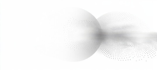 Abstract Monochromatic Grayscale Concentric Circles Dots Minimalist Design