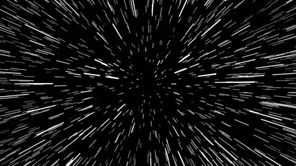 animated star light speed effect on dark backgroud