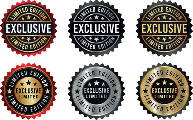 Limited edition exclusive luxury label set