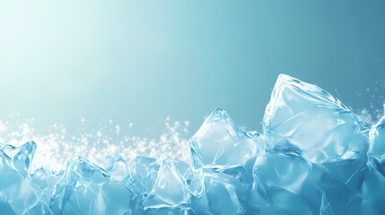 Obraz premium digital technology ice texture poster background