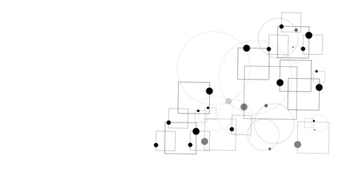 Gray and white background, technology background design and communication connection.
