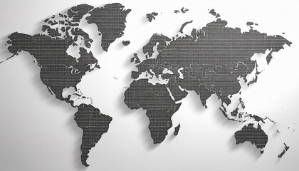 A bold, graphic world map that makes a striking statement in any space