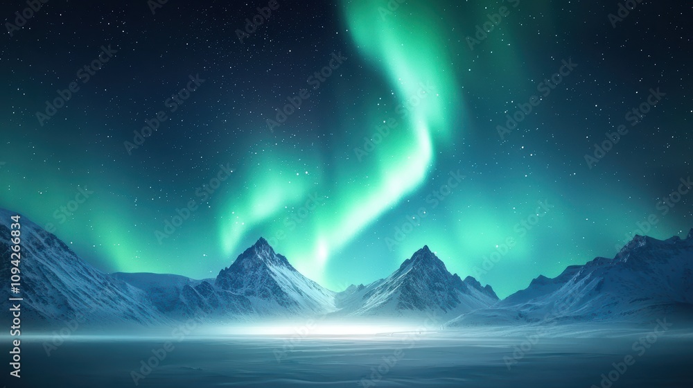 Poster a time lapse capturing the movement and changing colors of the aurora borealis over several hours, s