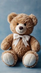 Fototapeta premium bear, toy, teddy, christmas, animal, love, soft, gift, teddy bear, object, fluffy, isolated, heart, brown, child, plush, sitting, cuddly, childhood, stuffed, holiday, fur, doll, furry, hat
