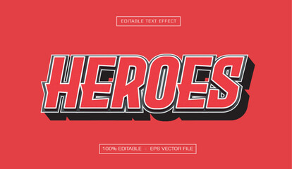 Heroes red text effect