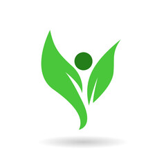 Natural Leaf-Themed Logo, Green Logo