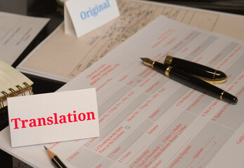 paperwork on table in office