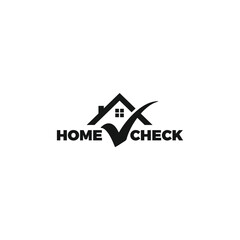 Home check logo template vector illustration