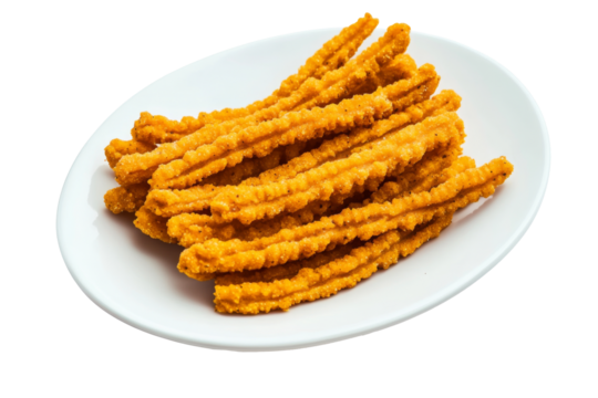High-Quality PNG bhajni chakli sticks Isolated on White Background – High Resolution