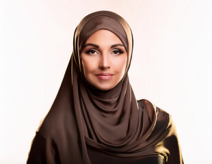 Portrait einer Muslime in braun