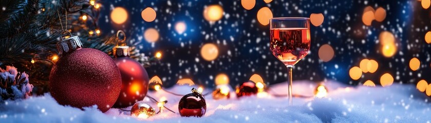 Close-up of festive baubles creating a warm Christmas reunion ambiance on a beautifully decorated tree.