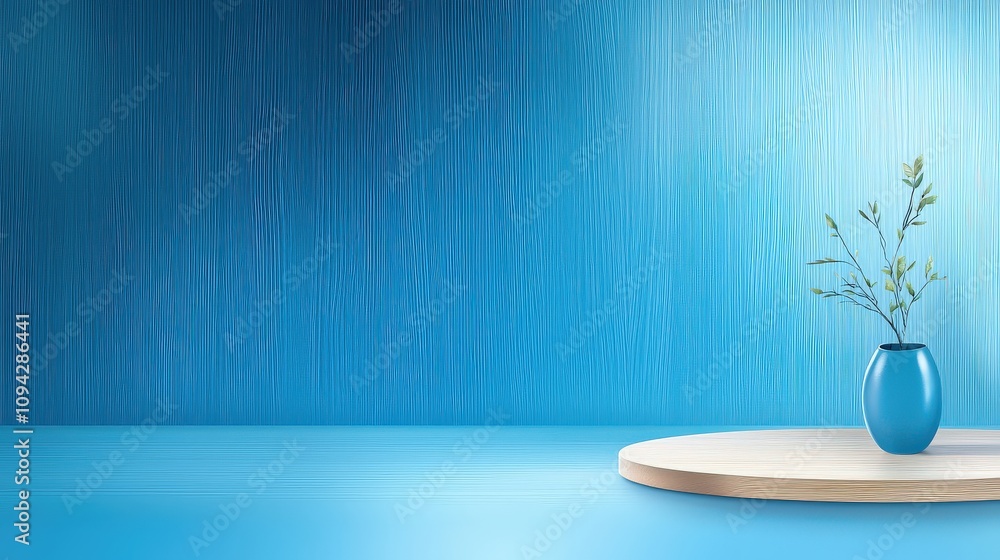 Poster a rich azure blue background with a subtle texture resembling brushed fabric, adding depth while sta
