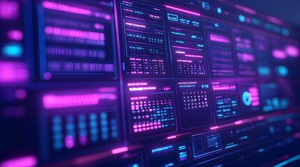 Obraz premium Futuristic Digital Interface HUD