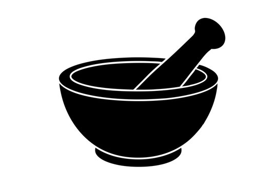 recommend clip art: Mortar and Pestle Silhouette Vector Illustration - Traditional Medicine and Healthcare Design