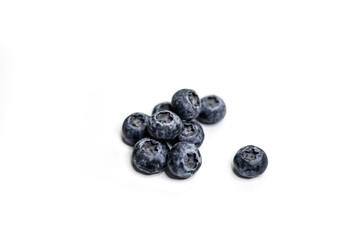 Blueberries On White Baclground
