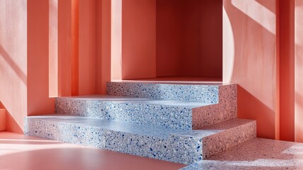 Pink Terrazzo Stairs.