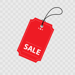 Vector illustration empty price tags red suit for label, tag, coupon, discount, and budge.	