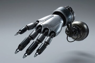 Futuristic Cyborg Hand Design with Robotic Movement and Mechanical Aesthetics
