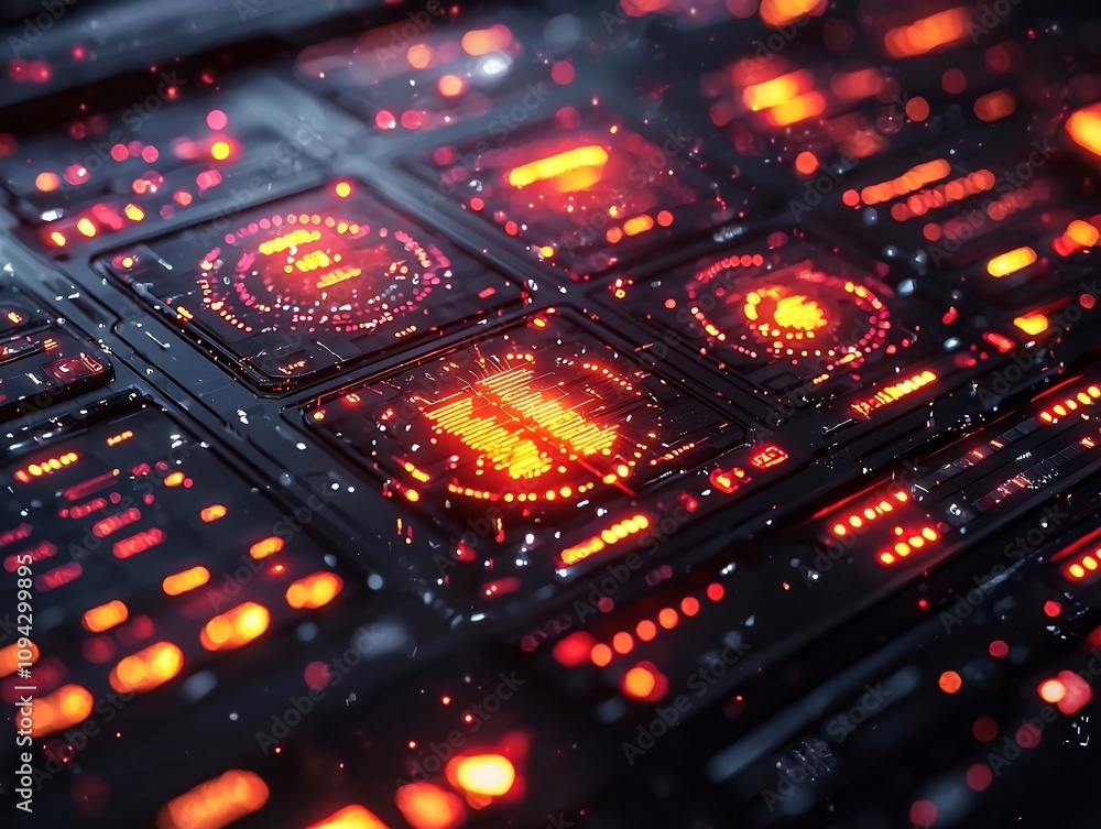 Poster futuristic ai powered marketing dashboard with real time data and predictive analytics