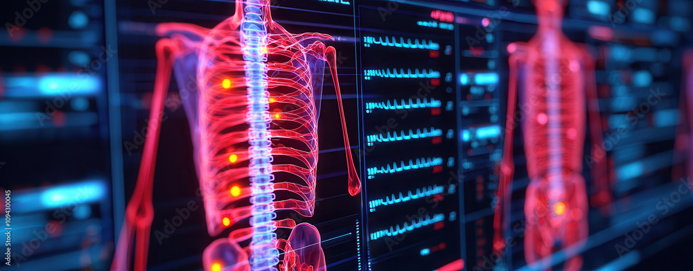 Poster artificial intelligence enables precision medicine through advanced monitoring. digital representati