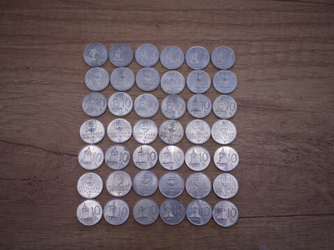The coin with a nominal value of 10 haler was a coin of the Slovak koruna currency, which was used in Slovakia as the unit of official currency from 1993 to December 31, 2003.