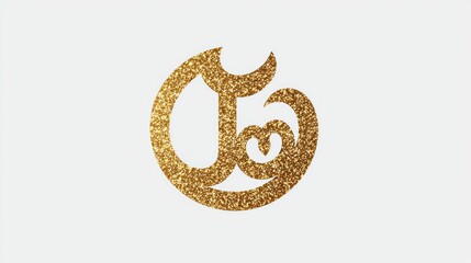 An elegant, minimalistic logo featuring the sacred symbol "Om" in gold foil on a white background. The design should convey spirituality and peace with clean lines and subtle details.,generated ai.  