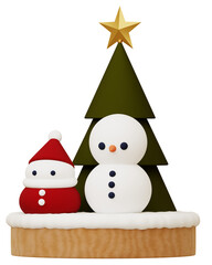 3D素材_クリスマスの置物