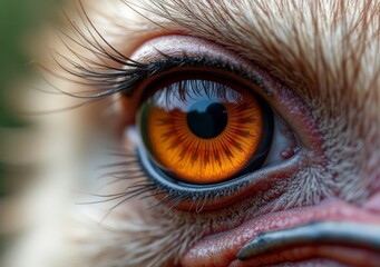Close-up view of a monkey's eye revealing intricate details and vibrant coloration